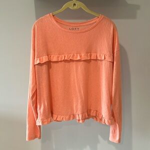 Loft Long Sleeve Top! Size Large! Never worn before!
